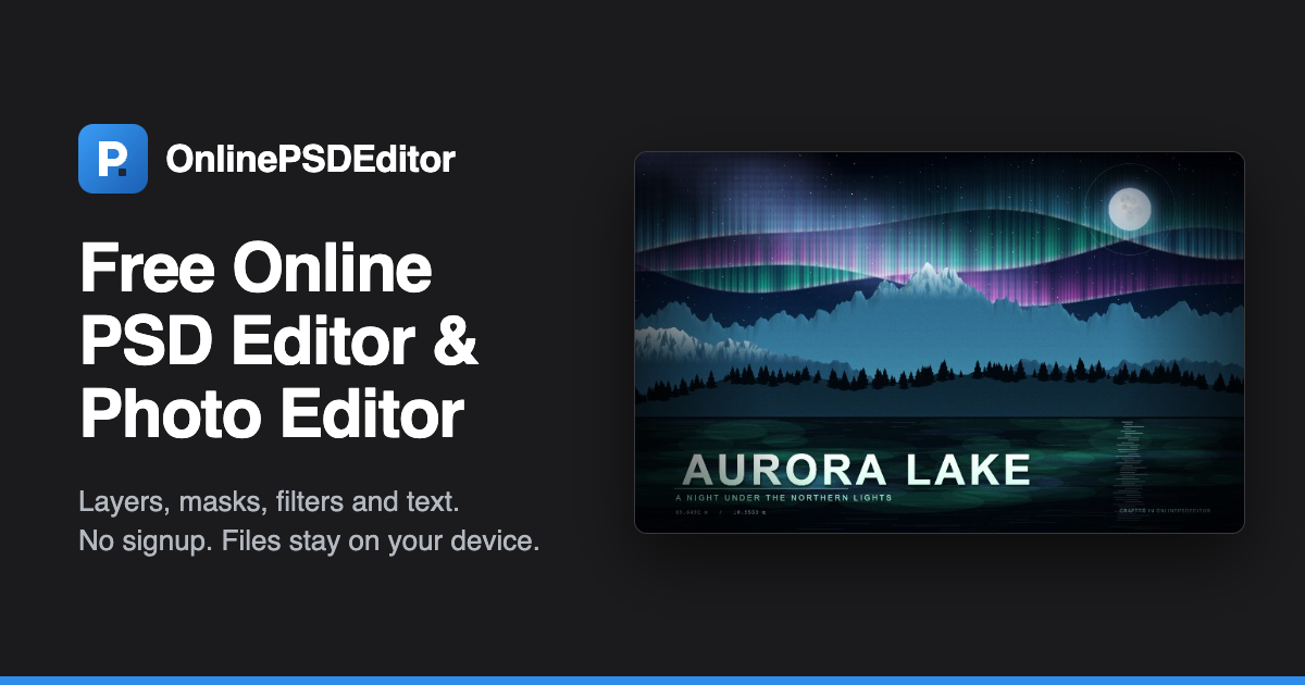 I built a free browser-based PSD editor for quick layer edits and image exports